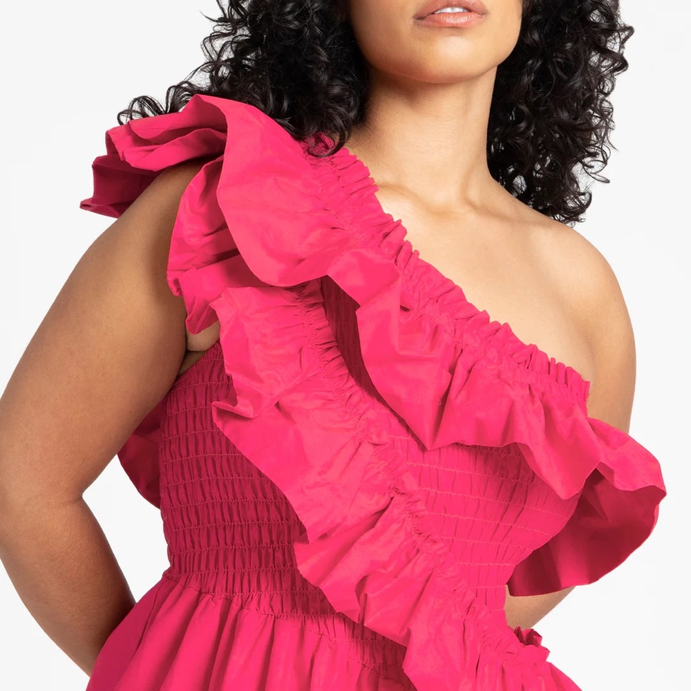 Eloquii Plus Size One Shoulder Dramatic Ruffle Dr… - image 3